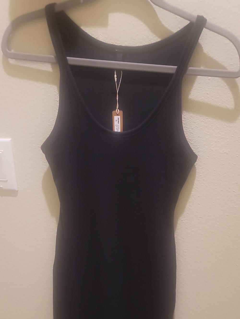 SKIMS Black Ribbed Tank Dress